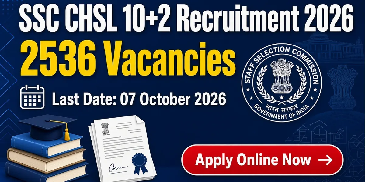 SSC CHSL 10+2 Recruitment 2026 - Apply Online